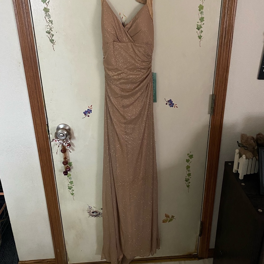 Long gold dress NWT Size Medium